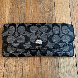 COACH- black and gray wallet